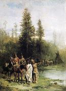 Indians by a Riverbank Paul Frenzeny